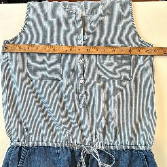 C and C California romper denim with striped denim top size small - Picture 11 of 13